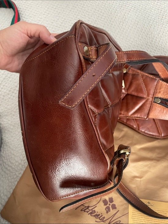 Patricia Nash Chestnut Quilted Leather Backpack main image 4